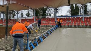Erste Betonplatte am 23.03.2023 (Bild: 4/6)
